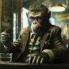 KARE Design Accessoires>Tableau en verre Drinking Monkey 100x100cm