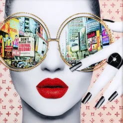 KARE Design Accessoires>Tableau en verre encadré Times Square View 120x120
