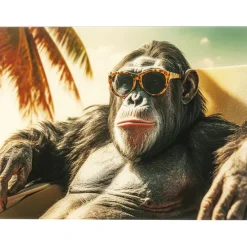 KARE Design Accessoires>Tableau en verre Holiday Monkey 80x60cm