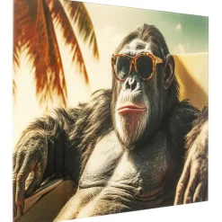 KARE Design Accessoires>Tableau en verre Holiday Monkey 80x60cm