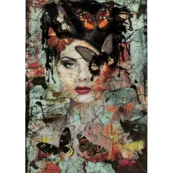 KARE Design Accessoires>Tableau en verre Lady Butterfly 100x150cm