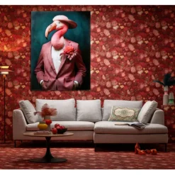 KARE Design Accessoires>Tableau en verre Mister Flamingo 120x160cm