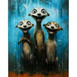 KARE Design Accessoires>Tableau en verre Singing Meerkats 60x80cm
