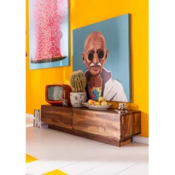 KARE Design Accessoires>Tableau sur toile Flower Boat bleu-fuchsia 120x160