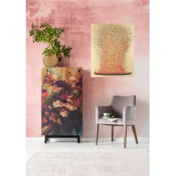 KARE Design Accessoires>Tableau sur toile Flower Boat doré-rouge 80x100cm