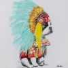 KARE Design Accessoires>Tableau sur toile Headdress Dog 80x80cm