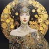 KARE Design Accessoires>Tableau verre Art Nouveau Lady 3D 120x120cm