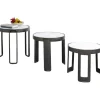 KARE Design Meubles>Table basse Perelli noir (3/set)