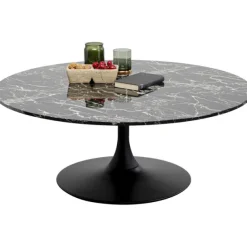 KARE Design Meubles>Table basse Schickeria Marbre noir Ø110cm