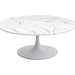 KARE Design Meubles>Table basse Schickeria Marbre blanc Ø110cm