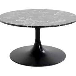 KARE Design Meubles>Table basse Schickeria Marbre noir Ø80cm
