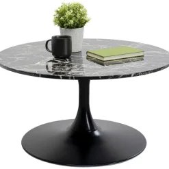 KARE Design Meubles>Table basse Schickeria Marbre noir Ø80cm