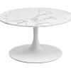 KARE Design Meubles>Table basse Schickeria Marbre blanc Ø80cm