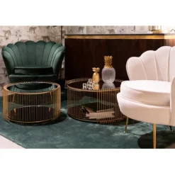 KARE Design Meubles>Table basse Wire Double laiton (2/Set)