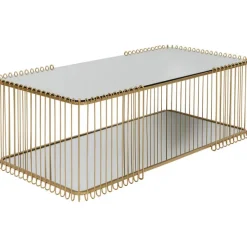 KARE Design Meubles>Table basse Wire Double laiton 120x60cm
