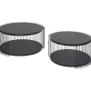 KARE Design Meubles>Table basse Wire Double noir bois (2/Set)