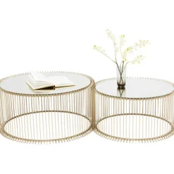 KARE Design Meubles>Table basse Wire laiton (2/Set)