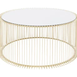 KARE Design Meubles>Table basse Wire Uno laiton Ø80cm