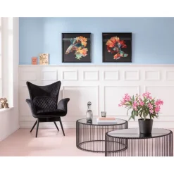 KARE Design Meubles>Table basse Wire Uno noir Ø80cm