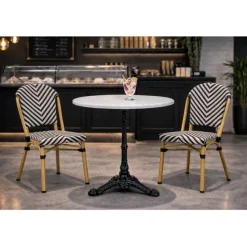 KARE Design Meubles>Table bistrot Kaffeehaus blanc Ø60