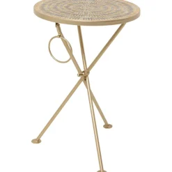 KARE Design Meubles>Table d appoint Clack Mosaic marron Ø35cm