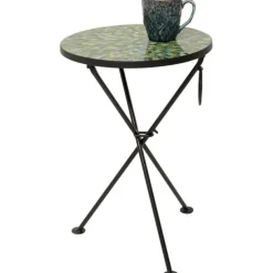 KARE Design Meubles>Table d appoint Clack Mosaic vert bleu Ø35cm