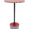 KARE Design Meubles>Table d appoint Domero Checkers rouge Ø40cm