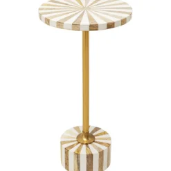 KARE Design Meubles>Table d appoint Domero Cirque laiton blanc Ø25cm
