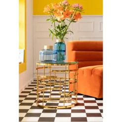 KARE Design Meubles>Table d appoint Jupiter doré Ø55cm
