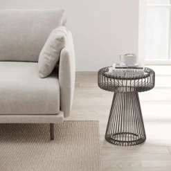 KARE Design Meubles>Table d appoint Lisboa noir Ø38cm