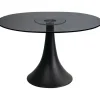 KARE Design Meubles>Table Grande Possibilita verre fumé Ø110cm