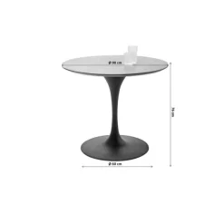 KARE Design Meubles>Table Invitation Set noyer noir Ø90cm