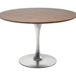 KARE Design Meubles>Table Invitation set noyer - zinc Ø120cm