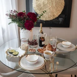 KARE Design Meubles>Table Molekular dorée Ø120cm