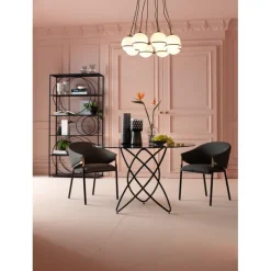 KARE Design Meubles>Table Molekular noir Ø120cm