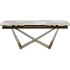 KARE Design Meubles>Table à rallonges Connesso laiton 200(+60)x90cm