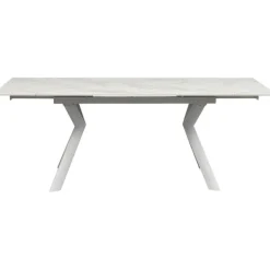 KARE Design Meubles>Table à rallonges Xenia blanc 140(+30+30)x80cm