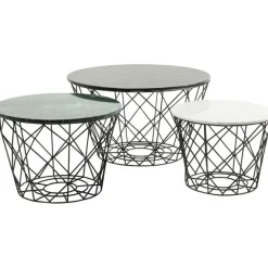 KARE Design Meubles>Tables basses East Coast rond (jeu de 3)