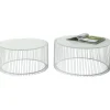 KARE Design Meubles>Tables basses Wire blanches (set de 2)
