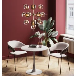 KARE Design Meubles>Table Schickeria blanc Ø80