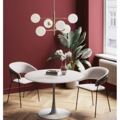 KARE Design Meubles>Table Schickeria blanc Ø110