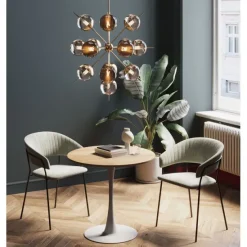 KARE Design Meubles>Table Schickeria chêne blanc Ø80cm