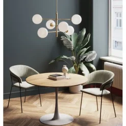 KARE Design Meubles>Table Schickeria chêne blanc Ø110cm