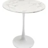 KARE Design Meubles>Table Schickeria marbre blanc Ø80cm