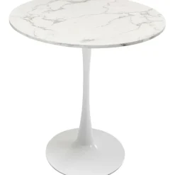 KARE Design Meubles>Table Schickeria marbre blanc Ø80cm