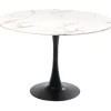 KARE Design Meubles>Table Schickeria marbre blanc-noir Ø110cm
