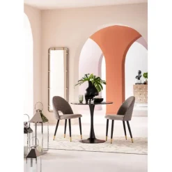 KARE Design Meubles>Table Schickeria marbre noir Ø80cm