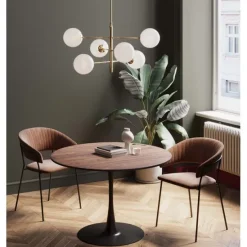 KARE Design Meubles>Table Schickeria noyer noir Ø110cm