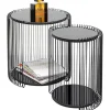KARE Design Meubles>Tables d appoint Wire Cut Out noir (2/Set)