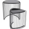 KARE Design Meubles>Tables d appoint Wire Triangle noir (2/Set)